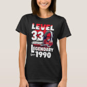 Niveau 33 jaar niet-vergrendeld sinds 1990 33th Ga T-shirt (Voorkant)
