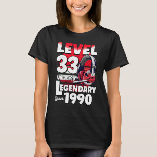 Niveau 33 jaar niet-vergrendeld sinds 1990 33th Ga T-shirt
