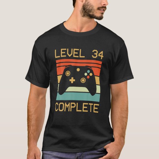 Niveau 34 Complete videogamer - 34th Wedding Anive T-shirt (Voorkant)
