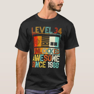 Niveau 34 niet-vergrendeld Geweldige sinds 1988 34 T-shirt