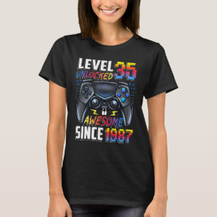 Niveau 35 niet-vergrendeld Geweldige sinds 1987 35 T-shirt