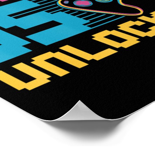 Niveau 35 ontgrendelde game-dag poster (Hoek)