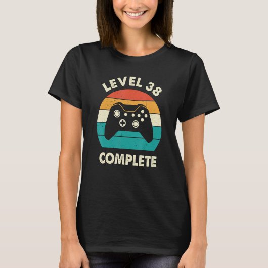 Niveau 38 Complete video Gamer 38th Wedding Aniver T-shirt (Voorkant)