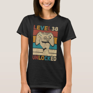 Niveau 38 Onvergrendelde 38e verjaardag 38 jaar ou T-shirt