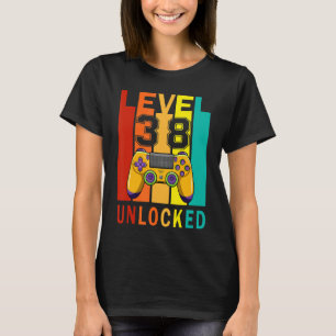 Niveau 38 Onvergrendelde videoband 38th Birthday G T-shirt