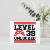Niveau 39 ontgrendeld briefkaart (Staand voorkant)