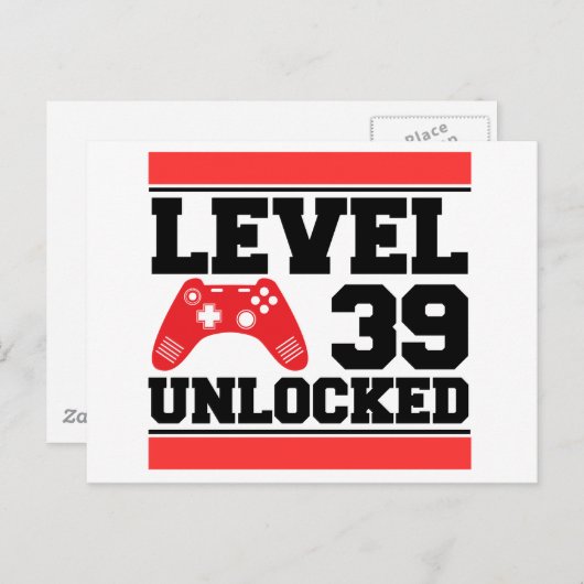 Niveau 39 ontgrendeld briefkaart (Voorkant / Achterkant)