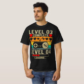 Niveau 3 Complete 3rd Wedding Jubileum Gamer T-shirt (Voorkant volledig)