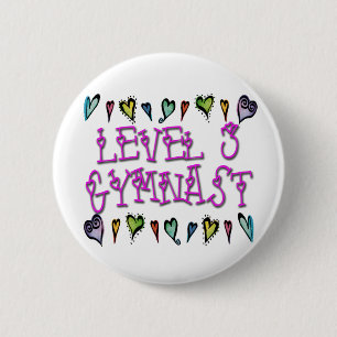 Niveau 3 Gymnast harten Ronde Button 5,7 Cm