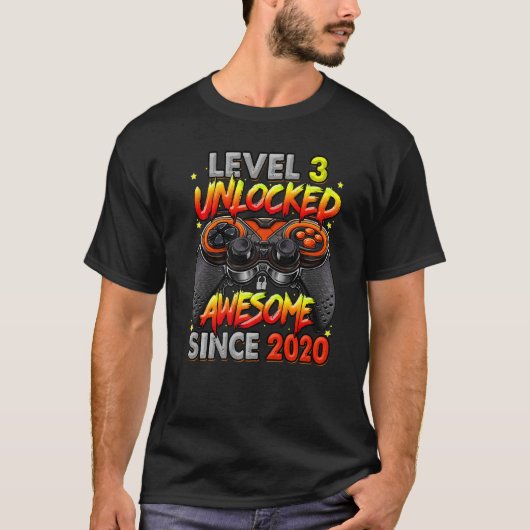 Niveau 3 niet-vergrendeld Geweldige sinds 2020 3e  T-shirt (Voorkant)