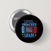 Niveau 3e leerjaar ontgrendeld terug naar school e ronde button 5,7 cm (Voorkant /achterkant)