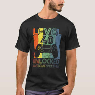 Niveau 40 niet-vergrendeld Geweldige sinds 1980 40 T-shirt