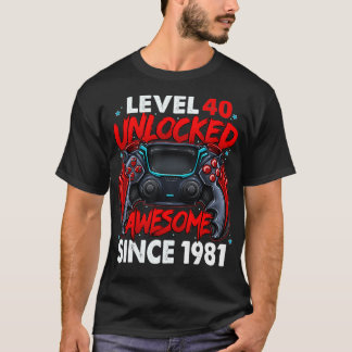 Niveau 40 niet-vergrendeld Geweldige sinds 1981 40 T-shirt