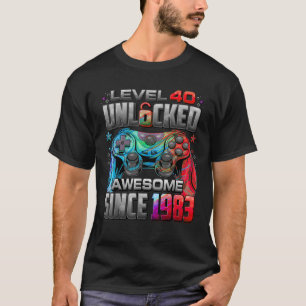 Niveau 40 niet-vergrendeld Geweldige sinds 1983 40 T-shirt