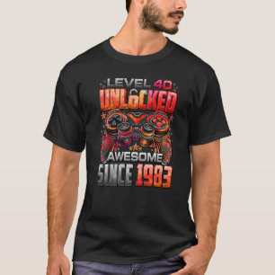 Niveau 40 niet-vergrendeld Geweldige sinds 1983 40 T-shirt