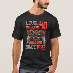 Niveau 40 niet-vergrendeld Geweldige sinds 1983 40 T-shirt