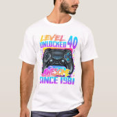 Niveau 40 ontgrendeld Geweldige T-shirt (Voorkant)