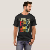 Niveau 40 onvergrendelde 40e gamer Geweldige Sinc T-shirt (Voorkant volledig)