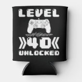 Niveau 40 onvergrendelde 40e verjaardag 40-jarige  blikjeskoeler (Voorkant)