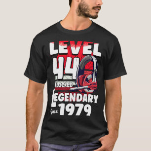 Niveau 44 jaar niet-vergrendeld sinds 1979 44e gam t-shirt