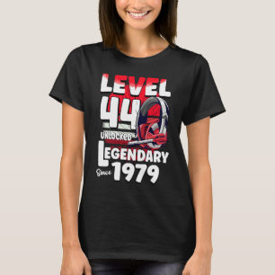 Niveau 44 jaar niet-vergrendeld sinds 1979 44e gam t-shirt