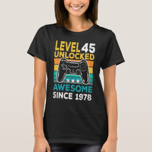 Niveau 45 niet-vergrendeld Geweldige sinds 1978 Vi T-shirt