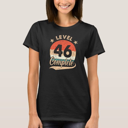 Niveau 46 Complete Retro 46e bruiloft animatie voo T-shirt (Voorkant)