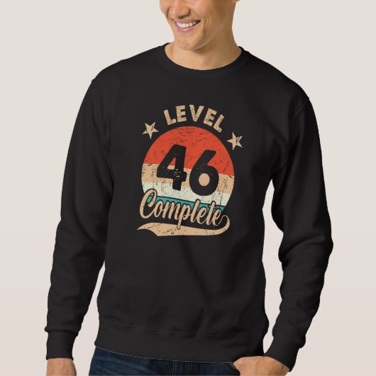 Niveau 46 Complete Retro 46e bruiloft animatie voo Trui (Voorkant)