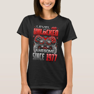 Niveau 46 niet-vergrendeld Geweldige sinds 1977 46 T-shirt