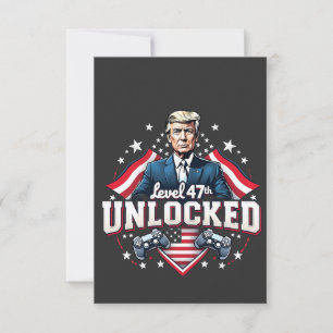 Niveau 47 ontgrendeld Trump Wint Inauguratie Dag Bedankkaart