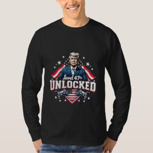 Niveau 47 ontgrendeld Trump Wint Inauguratie Dag T-shirt