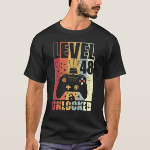 Niveau 48 Ontgrendeld Verjaardag Niveau omhoog 48s T-shirt