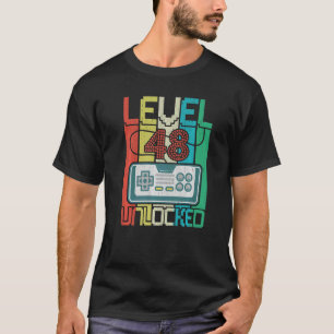 Niveau 48 Onvergrendelde videoband 48e verjaardag T-shirt