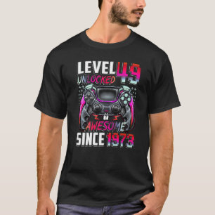 Niveau 49 niet-vergrendeld Geweldige sinds 1973 49 T-shirt