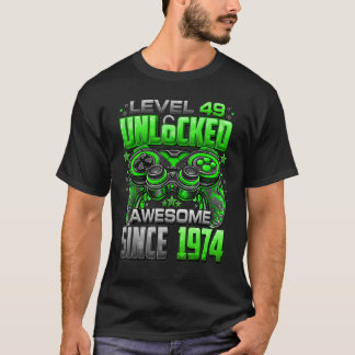 Niveau 49 niet-vergrendeld Geweldige sinds 1974 49 T-shirt