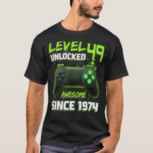 Niveau 49 niet-vergrendelde 49e geboortedag vrouwe t-shirt