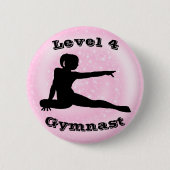 Niveau 4 Gymnast - Meisjes Gymnastiek Button (Voorkant)