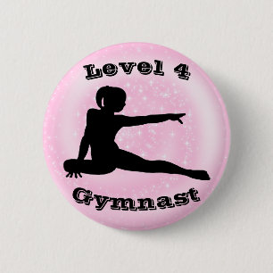 Niveau 4 Gymnast - Meisjes Gymnastiek Button