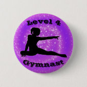 Niveau 4 Gymnast - Meisjes Gymnastiek Button (Voorkant)