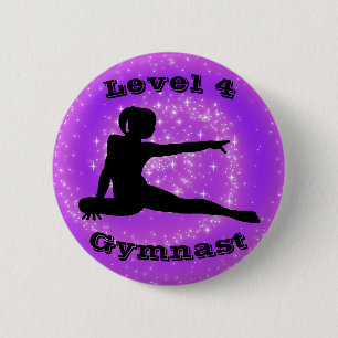Niveau 4 Gymnast - Meisjes Gymnastiek Button