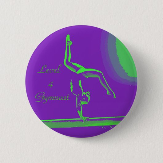Niveau 4 Gymnast-toets Ronde Button 5,7 Cm (Voorkant)