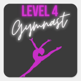 Niveau 4 Gymnast Vierkante Sticker