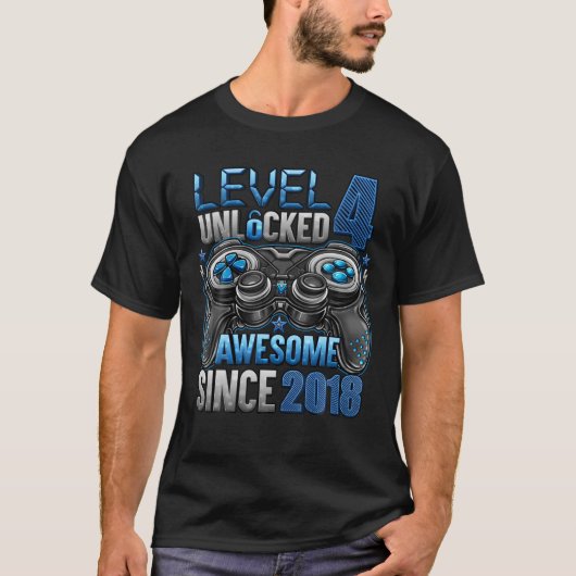 Niveau 4 niet-vergrendeld Geweldige sinds 2018 4e T-shirt (Voorkant)