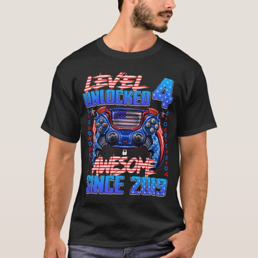 Niveau 4 niet-vergrendeld Geweldige sinds 2019 4e T-shirt (Voorkant)