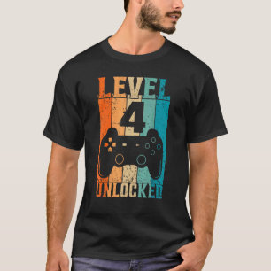 Niveau 4 ontgrendelde videoband 4e verjaardag 1 t-shirt