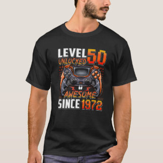 Niveau 50 niet-vergrendeld Geweldige sinds 1972 50 T-shirt