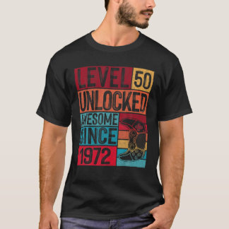 Niveau 50 niet-vergrendeld Geweldige sinds 1972 Vi T-shirt