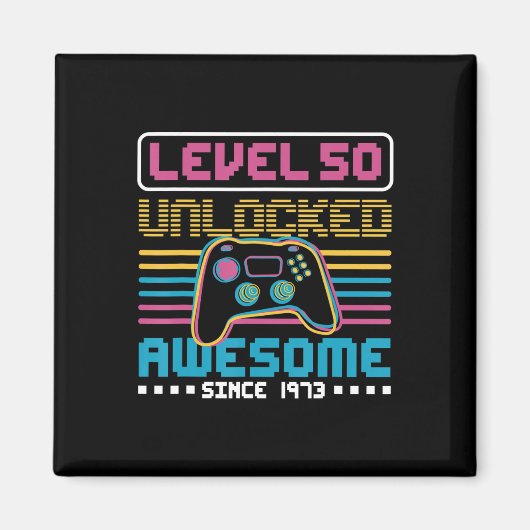 Niveau 50 niet-vergrendeld geweldige sinds 1973 Ga Magneet (Voorkant)