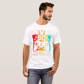 Niveau 50 ontgrendeld 50 jaar BDay-Mannen T-shirt (Voorkant volledig)