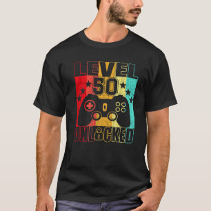 Niveau 50 ontgrendelde 50-JAAR Mannen 50-JAAR oud T-shirt
